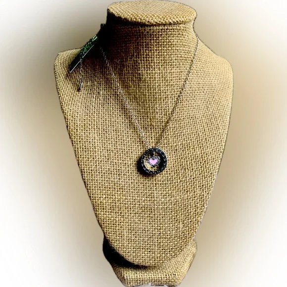 👯‍♀️ “Best Friends” Pink Heart 🩷 Necklace & Removable Ring Set by Cookie Lee - Picture 4 of 11